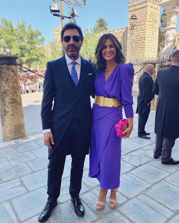 Vestido de nuria roca en la boda 2025 de pilar rubio